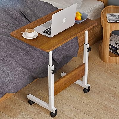 Mobile side table desktop table for laptop and bedside.. DIAYTAR NIGERIA connects your desires with reality through our affordable e-commerce platform and quick delivery.