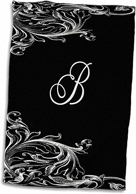 Floral motif - Victorian by 3drose - Printing of Victorian image in the shape of B - Towel, White, 15 "X 22.. Discover unbeatable variety on DIAYTAR Nigeria — shop today, delivered this week.