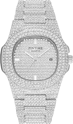 Hern luxury watch for men and women with diamonds and quartz crystal.. Shop like never before with DIAYTAR NIGERIA's comprehensive marketplace and budget-friendly shipping.