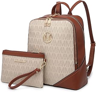 Double backpack MKB zipper for women in size leather bag.. Shop across boundaries with DIAYTAR NIGERIA's comprehensive platform and budget-friendly delivery.