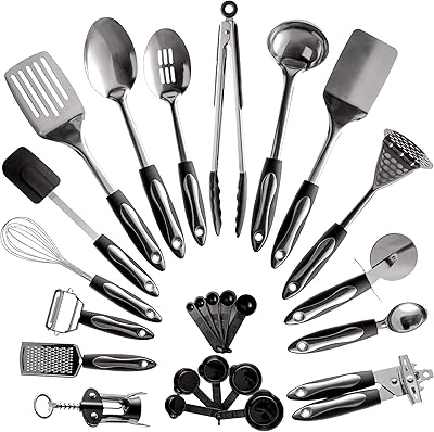 Set of stainless steel kitchen utensils Bonita of 25 rooms | Battery and utensils.. Shop confidently with DIAYTAR NIGERIA's vast product range and budget-friendly nationwide shipping.