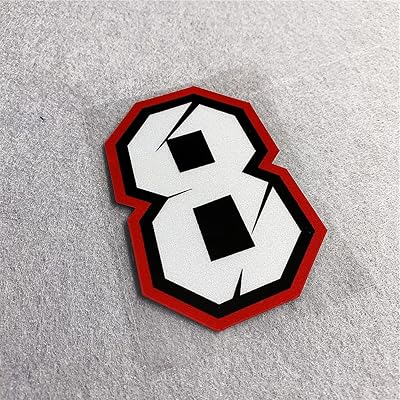 Car decoration stickers, Arabic figures for motorcycle, race helmet, bodywork, reflective stickers 150 x 105 mm (n ° 8).. DIAYTAR NIGERIA: Empowering Nigerians with access to affordable products delivered within 8 days.