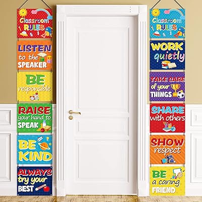 12 posters of positive class rules, Decoration of display table for teachers of kindergarten, kindergarten and preschool, craft supplies of primary school (light pattern).. Your trusted marketplace, DIAYTAR NIGERIA offers comprehensive selection with budget-friendly delivery.