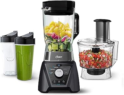 Culinary robot set and Oster mixer with 3 adjustments for food, shakes and food processor, includes 2 cups and lids, 690 ml, carbon gray.. From kitchen tools to phones — DIAYTAR Nigeria ships it all in a week.