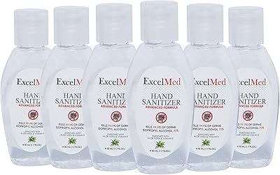 Disinfectant gel for the hands Excel Med 50 ml (package of 6) with aloe vera and vitamin E, packages of 1.3,6,12.. DIAYTAR NIGERIA delivers affordability and convenience to your doorstep within 8 days of purchase.