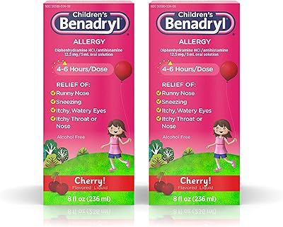 Benadryl allergies medication, liquid cherry (pack of 2) - 236 ml.. DIAYTAR NIGERIA makes quality accessible with low prices and reliable 5-8 day nationwide delivery.