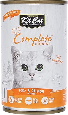 Kit Kat Whole Wet Food Two Kat Kit Kit with tuna and salmon in sauce, 150g, light orange and white.. Your complete marketplace solution, DIAYTAR NIGERIA offers unbeatable value with delivery within the week.