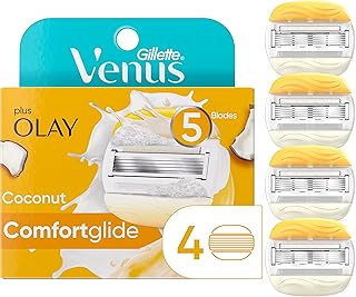 Razors for women gillette Venus Comfortglide, 4 units, infused with the scent of coconut olay.. DIAYTAR NIGERIA puts thousands of products at your fingertips with affordable prices and delivery within a week.