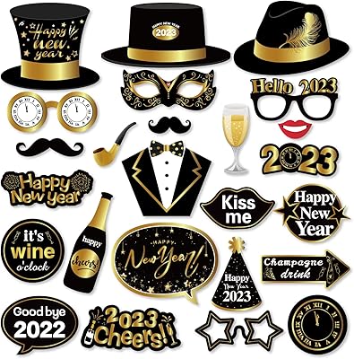 New Year Photoaton Accessories CC Home 2023 - Package of 25 | New Year's party decorations 2023 celebration gifts.. Fast delivery, fair prices, and full variety — only on DIAYTAR Nigeria.