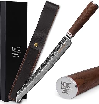 Yusunlong Sugihiki 11 inches Proce knife Proces Japanese cutting knife damasse design ergonomic cutting knife knife knife in walnut with leather.. DIAYTAR NIGERIA brings affordable shopping to your fingertips with reliable delivery in less than 8 days.