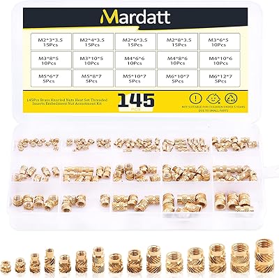 Mardart 145 pieces 15 Different sizes of threaded brass joints for copper plastic drawers 3D printing, brass rolled nut, matching kit for 3D plastic printing.. DIAYTAR NIGERIA: Revolutionizing accessibility to quality products at budget-friendly prices across Nigeria.