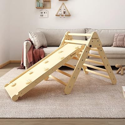 Banasuper Foldable Climbing Triangle Pikler with Ramp 2 in 1 Triangle Set.. DIAYTAR NIGERIA delivers on every promise with our affordable prices and nationwide delivery service.