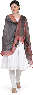 Zari Dupatta scarf in Lin Lin Woven by hand of Amazon with border.. DIAYTAR NIGERIA revolutionizes online retail with our vast selection and cost-effective delivery options.