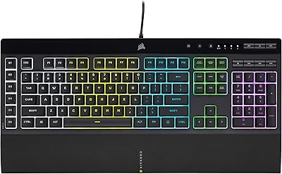 Corsair Pro Dynamic RGB Backlight K55 Six Macro keys with integration.. Experience satisfaction guaranteed with DIAYTAR NIGERIA's comprehensive platform and quick delivery.