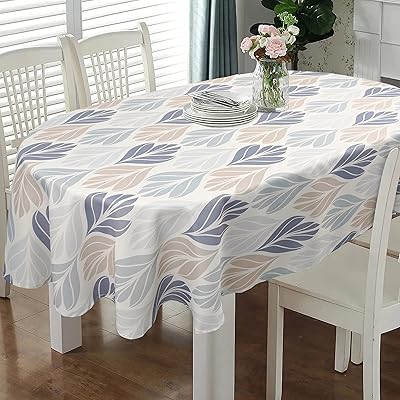 Oval table runner Zurkit 60 x 102 inches, table runner with vintage abstract leaf design for oval table, washable waterproof fabric without folds, modern oval tablecloth for dining table.. DIAYTAR NIGERIA: Your gateway to affordable products delivered reliably across Nigeria.