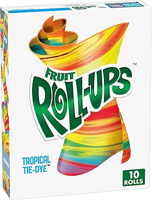 Snacks with fruit rolled fruit flavor, tropical tie-die, 0.5 oz, 10 ct.. With DIAYTAR Nigeria, your wishlist becomes reality, fast.