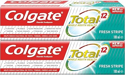 Dentifrice colgate total 12 fresh strip 100 ml (pack de 2).. DIAYTAR NIGERIA makes online shopping accessible to all with budget-friendly prices and reliable delivery.