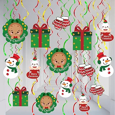 Set of Christmas decorations to hang in the shape of a whirlwind - Package of 30, Christmas decorations | Confetti of Christmas tree balls for Christmas tree decoration | Christmas ceiling decorations, Christmas party decorations.. Shop from anywhere in Nigeria with DIAYTAR's extensive selection and budget-friendly shipping options.