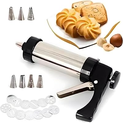 Cookie press and decoration set with 13 cookie patterns discs, set of cookie cooking tools.. Shop smarter with DIAYTAR NIGERIA's comprehensive catalog and budget-friendly 5-8 day delivery.