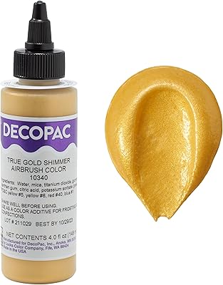 Decorative Pack Paint in edible aerosol of quality superior to real golden glitter for the decoration of cakes, cupcakes and cookies and food coloring, 4 oz.. From Lagos to Kano, DIAYTAR Nigeria delivers across Nigeria in days.