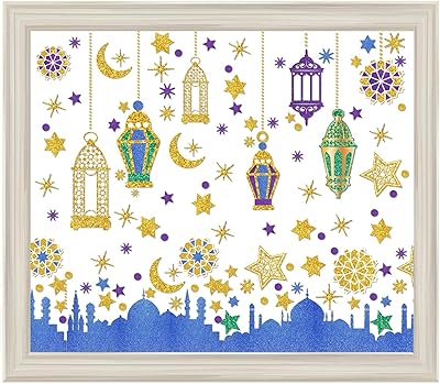 Ramadan Mubarak window stickers for Eid Moubarak Festival Supplies Festival Decorations.. DIAYTAR NIGERIA connects you with endless possibilities through our affordable e-commerce platform.