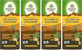 Organic green tea | Biological Indian Tulsi, lemony ginger, 25 tea sachets (package of 2).. Discover a world of affordable shopping with DIAYTAR NIGERIA's vast marketplace delivered to you in days.