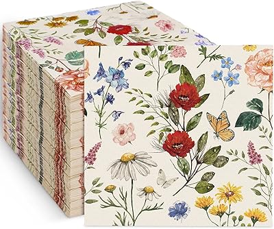Anydesign Set of 80 disposable paper towels with floral pattern.. Your shopping aspirations fulfilled at DIAYTAR NIGERIA with competitive prices and reliable delivery.