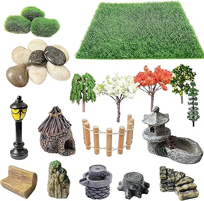 Kay 26 Pieces Garden Outdoor Miniature Zen Accessories Miniatures Models.. DIAYTAR NIGERIA brings the marketplace to your screen with affordable products delivered in 5-8 days.