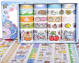 20 Washi Mignon Adhesive Ribbons Decorative Masking.. DIAYTAR NIGERIA: Your partner in affordable online shopping with reliable 5-8 day shipping nationwide.