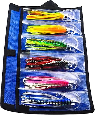 Kimukti 6 pieces Marlin Fishing Lure Thon Mahi Dauphin Dorado Wahoo Shark High Shape Skirt 6.5.. Your go-to destination for affordable online shopping, DIAYTAR NIGERIA delivers in under 8 days.