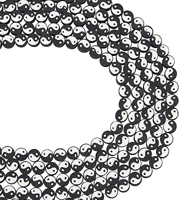 Crafts Daddy 200 Pieces 10mm Yin Yang Yang Pearls in Polymer Hand Tai Tai Chi Plage Flat Round Spacing For Bracelets Collars Boucles Bijing craftsmanship.. Shop for less and receive more with DIAYTAR NIGERIA's expansive e-commerce platform and nationwide delivery.