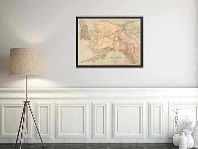Alaska 1898 map | Canada | Yukon territory | New Klondike draw (river) Alaska and vintage art reproduction | Ready to supervise.. DIAYTAR Nigeria offers great deals, a huge product variety, and delivery in under a week.
