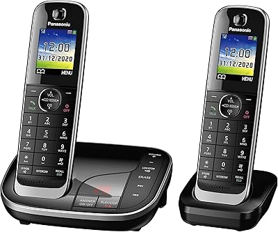 Panasonic wireless residential phone with untimely call blocker and black LCD screen, TGJ320EB.. DIAYTAR NIGERIA: Your one-stop e-commerce destination with affordable prices and nationwide delivery in 5-8 days.