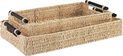 Set of Halima Ashley Furniture (2/CN) trays, beige.. DIAYTAR NIGERIA makes online shopping accessible to all with budget-friendly prices and reliable delivery.