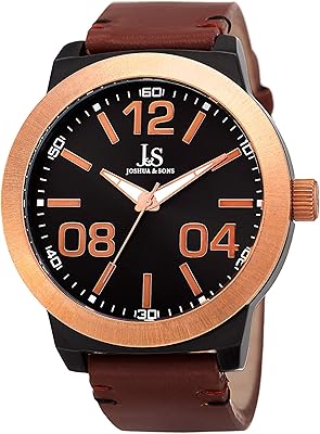 Men's watch Joshua & JX103 sounds in stainless steel with leather bracelet, multicolored seams.. Shop from our extensive catalog at DIAYTAR NIGERIA and enjoy doorstep delivery in just 5-8 days.
