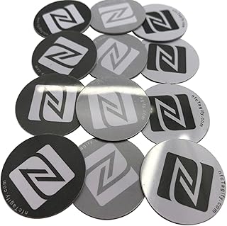 12 NFC labels | NXP NTAG213 chip | Memory of 144 bytes | Hard PVC and 3m Strong glue | 3 colors, elegant design of the logo 'n' | high scan resistance.. DIAYTAR NIGERIA: Your affordable shopping destination with thousands of products delivered in days.