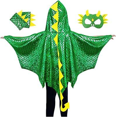 Dinosaur costume Erol Home - Children's Dragon Wings - Hooded Dress and Mask Gloves For Boys and Girls Dinosaur Costume, Party Gifts.. Shop smarter, not harder with DIAYTAR NIGERIA - thousands of products at your fingertips with affordable delivery.