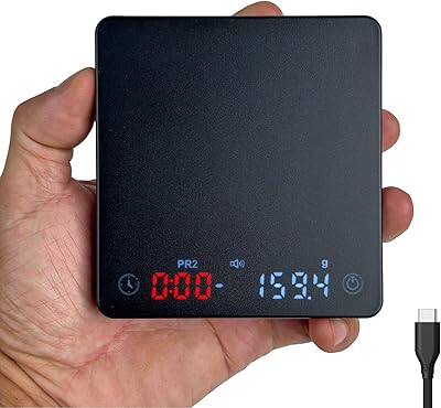 Miicofofee nano coffee balance with timer expressions with automatic tare tactile sensor and lid.. Everything you need is on DIAYTAR Nigeria — just a click away.