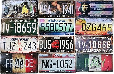 Lingwei Metal Metal Metal Plate, Metal Metal Wall Decoration, Metal Metal Plate, Vintage car metal plate, Tin metal plate, 12 parts.. DIAYTAR NIGERIA brings the nation's largest product catalog to your doorstep at prices you'll appreciate.