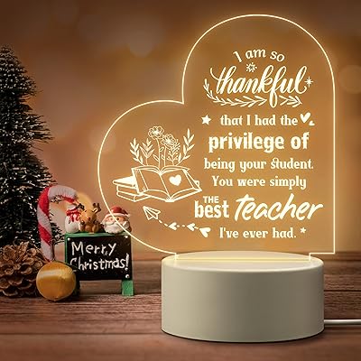 Gifts for teachers for women Christmas thank you for night lights engraved with words.. Unlock endless possibilities with DIAYTAR NIGERIA's affordable marketplace and reliable delivery service.