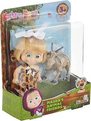 Simba - Masha and Masha bear with animal hair friends, 4 pieces.. From fashion trends to home essentials — find it on DIAYTAR Nigeria.