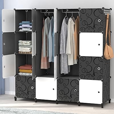 Homy deck foldable laptop wardrobe 16 cubes with 3 clothing rods, set of deep cubes for storage and organization of clothes, bedroom, shoes and toys, floral motif.. Say goodbye to long wait times — DIAYTAR Nigeria ships in just 5–8 days!
