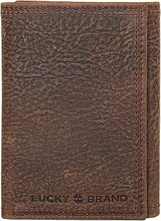 Lucky Brand portfolio with three-sewing leather with double sewing for men with anti-RFID lining, 6 locations for cards and pockets for tickets, brown, one size, brown, one waist.. Find quality and variety without breaking the bank — only on DIAYTAR Nigeria.