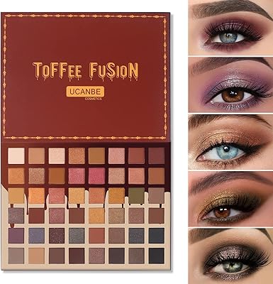 UCANB 48 palette of neutral tuffee shadow -fusion eyeshadows, palette of highly pigmented bare eyeshadows, Mate sequined makeup palette for women girls.. DIAYTAR NIGERIA revolutionizes access to quality products with affordable prices and dependable shipping.