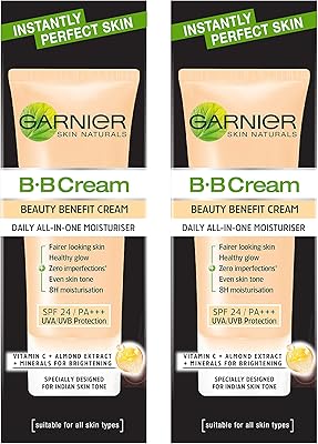 Garnier Skin Naturals, B.B. Cream, moisturizing and lightening, Bright Complete Vitamin C, 2 x 30 g.. Make shopping fun and stress-free with DIAYTAR Nigeria.