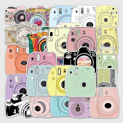 Camera stickers - 50pcs Funny Kawaii PVC cartoon stickers for vinyl decoration for adolescents (camera sticker).. Discover more ways to save — every day on DIAYTAR Nigeria.