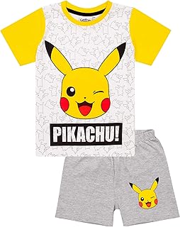 Gray and yellow pokémon short pajamas pokémon pikachu for boy.. DIAYTAR NIGERIA brings the marketplace home to you with affordable prices and delivery in 5-8 days.