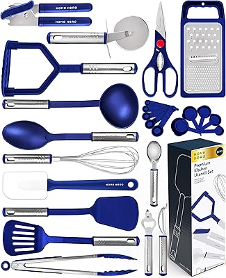 Home Hero Kitchen Utensils 25 Pieces in Nylon and Steel.. DIAYTAR NIGERIA: Making online shopping accessible with affordable prices and nationwide delivery service.