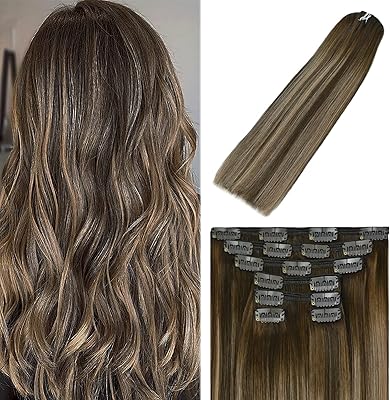 Lashup 100% Human hair extensions with 22 inch Clips Balayage Brown Mushroom Shadow Extensions Of Silk Hair Thinkend Complete Head Fine Hair 120 Grams 7 Pieces per set 9a grade.. Your ultimate shopping destination, DIAYTAR NIGERIA combines extensive selection with affordable shipping.
