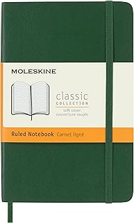 Moleskine Classic notebook, flexible cover, pouch (3.5 "x 5.5"), line/red, dark green, 192 pages.. Your go-to destination for affordable online shopping, DIAYTAR NIGERIA delivers in under 8 days.